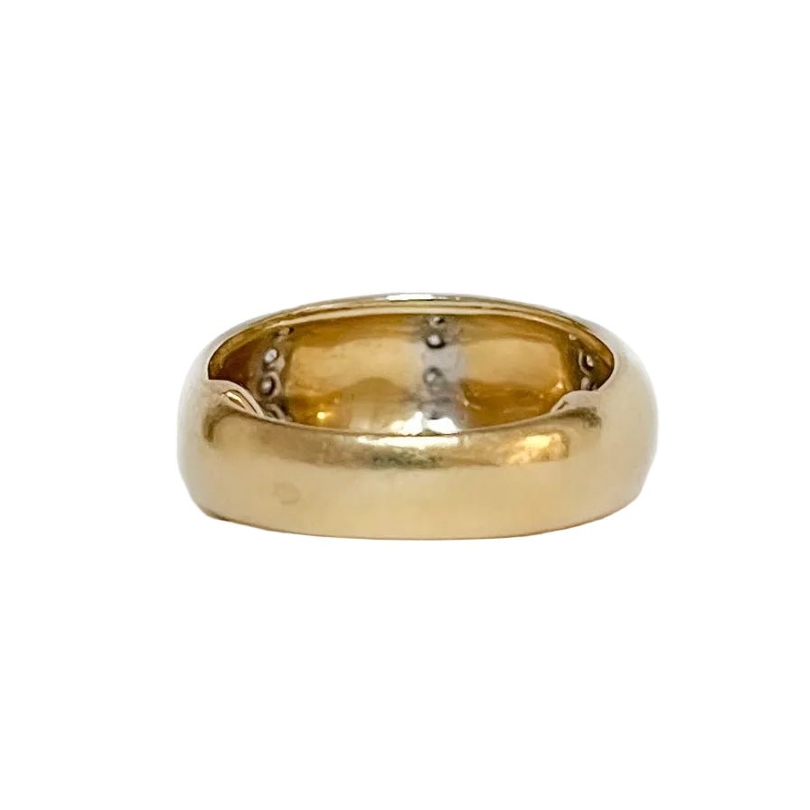Bague Bandeau en or jaune et diamants - Castafiore