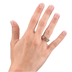 Bague Bandeau en or jaune et diamants - Castafiore