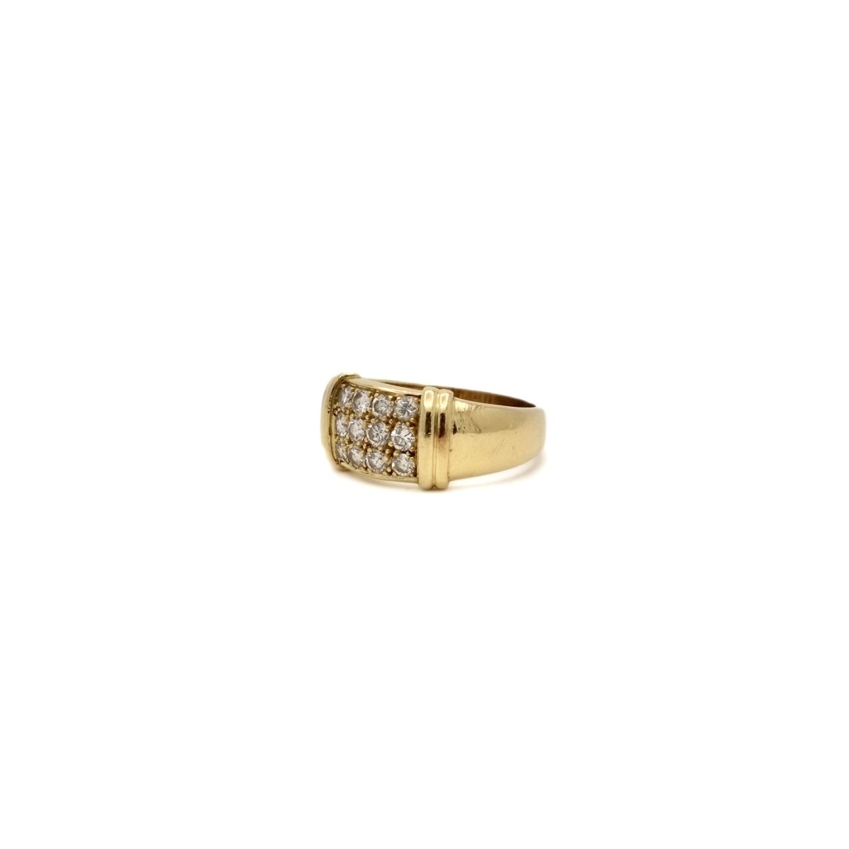 Bague Bandeau en or jaune et diamants - Castafiore