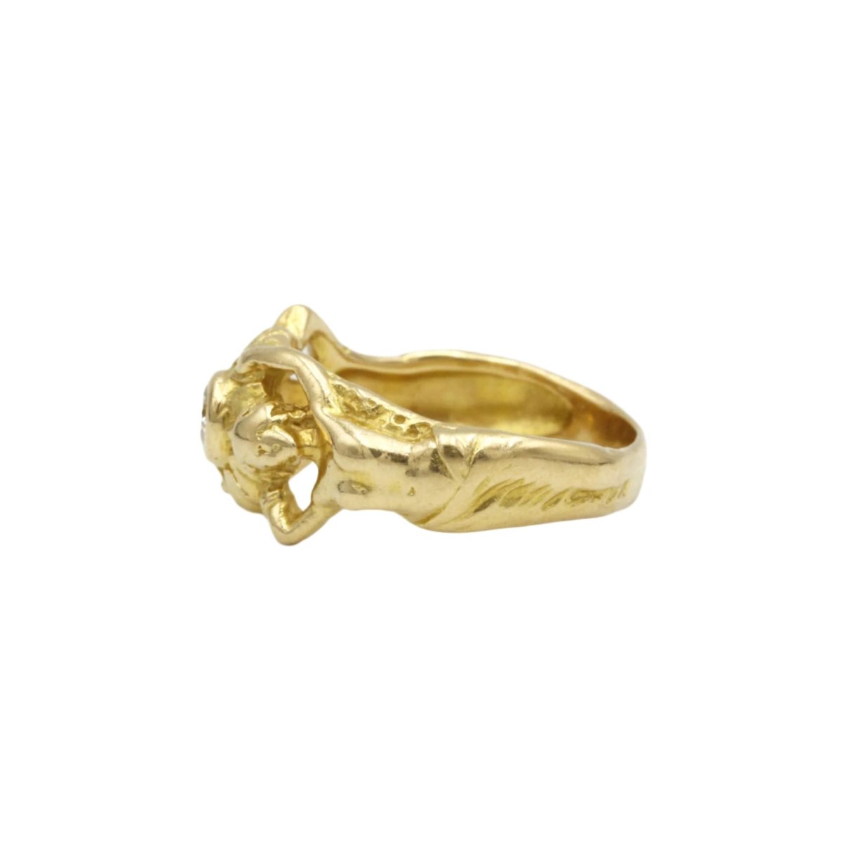 Bague Bandeau en or jaune et diamants - Castafiore