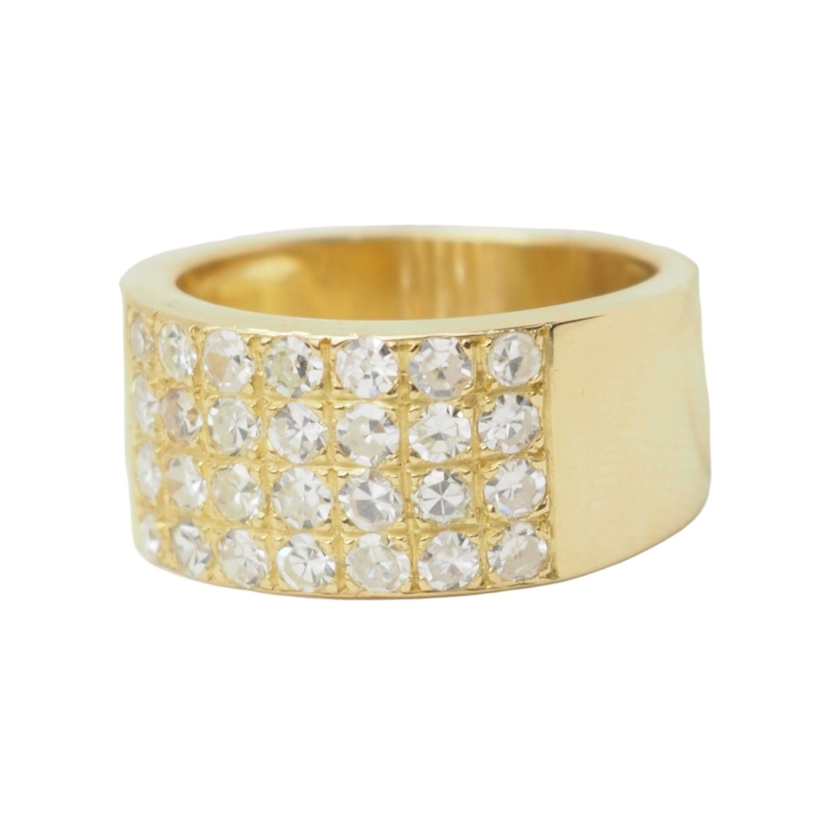 Bague Bandeau en or jaune et diamants - Castafiore
