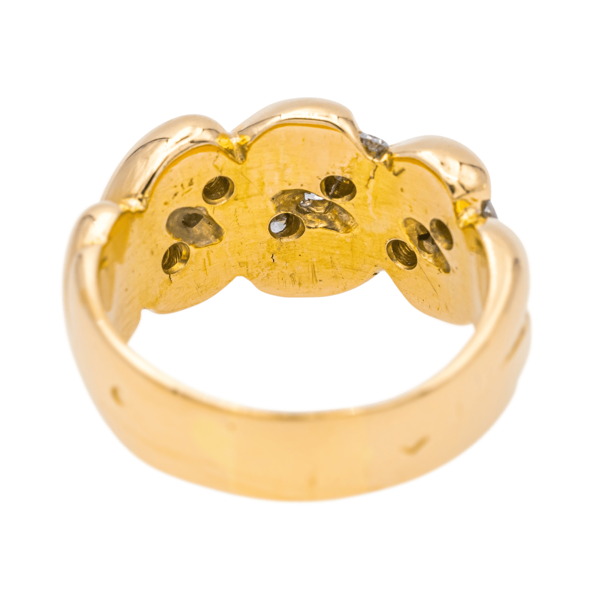 Bague BANDEAU en or jaune et diamants - Castafiore