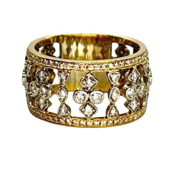 Bague Bandeau en or jaune et diamants - Castafiore