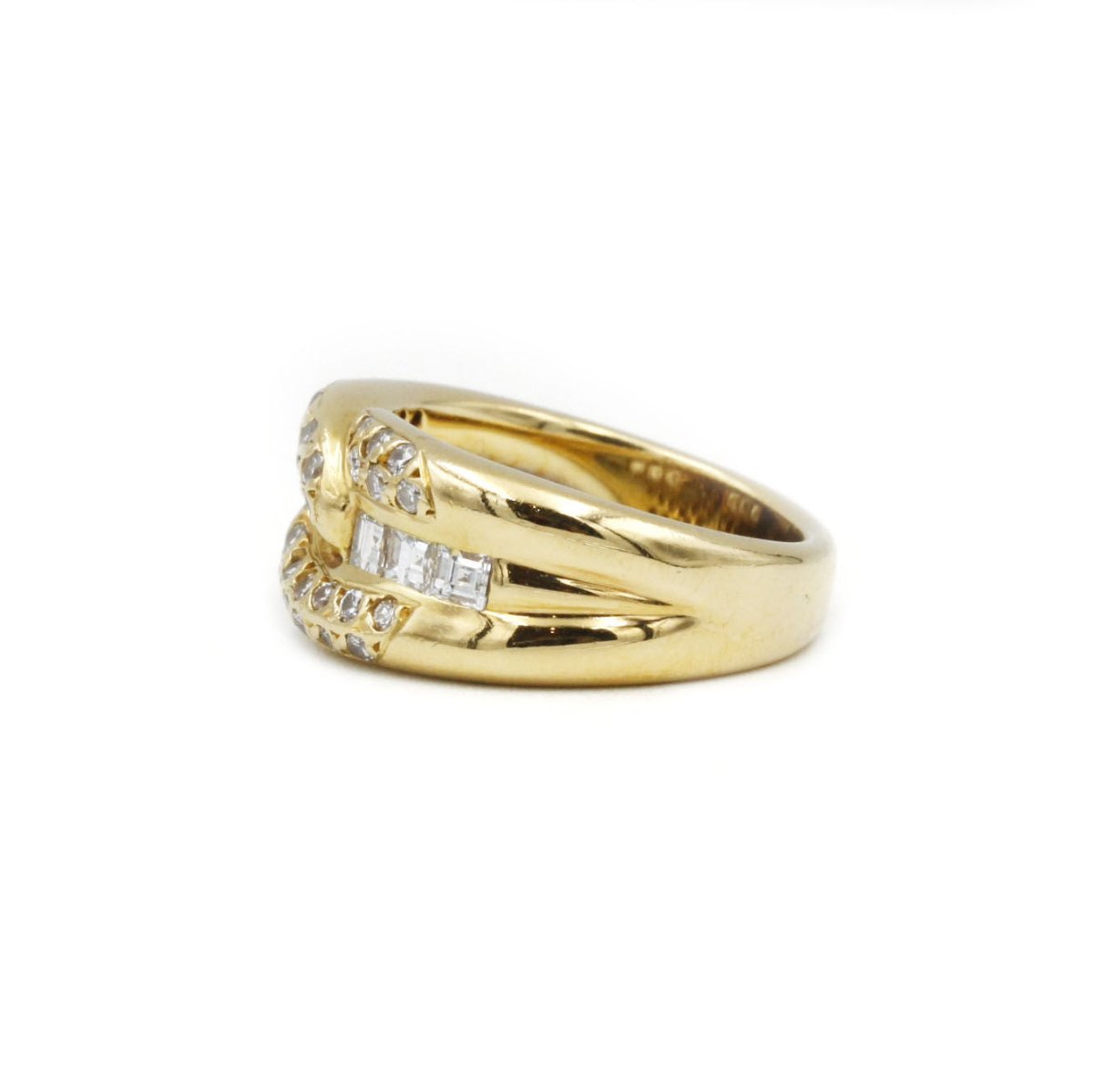 Bague Bandeau en or jaune et diamants - Castafiore