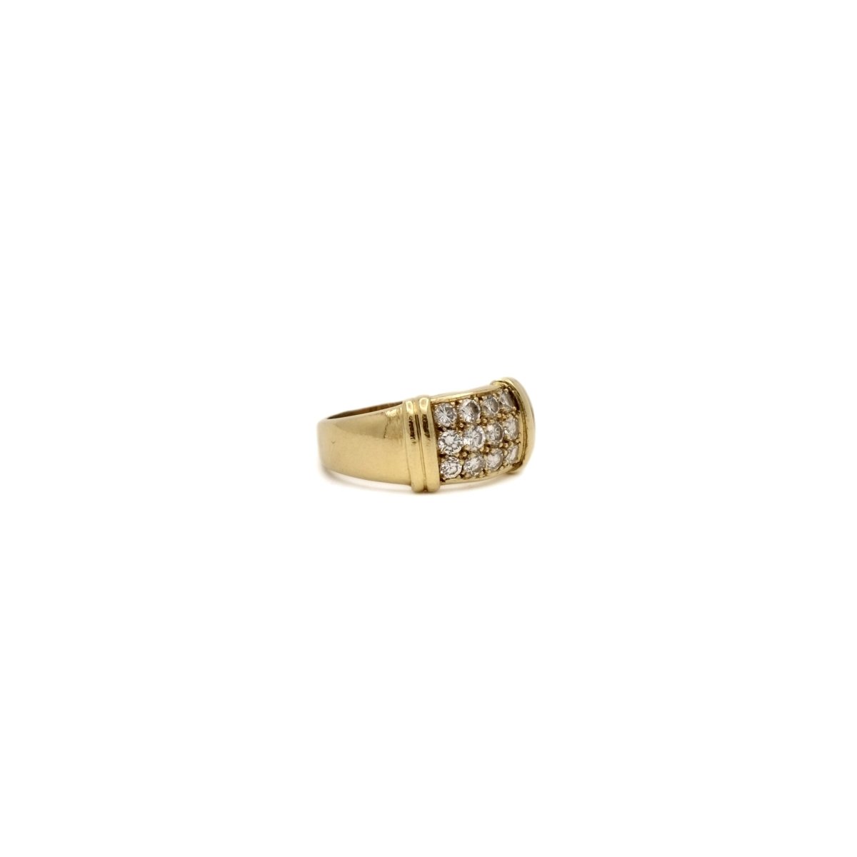 Bague Bandeau en or jaune et diamants - Castafiore