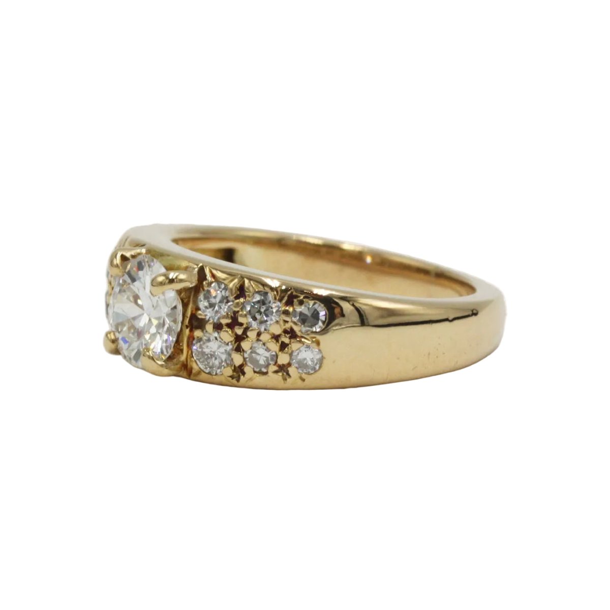 Bague Bandeau en or jaune et diamants - Castafiore