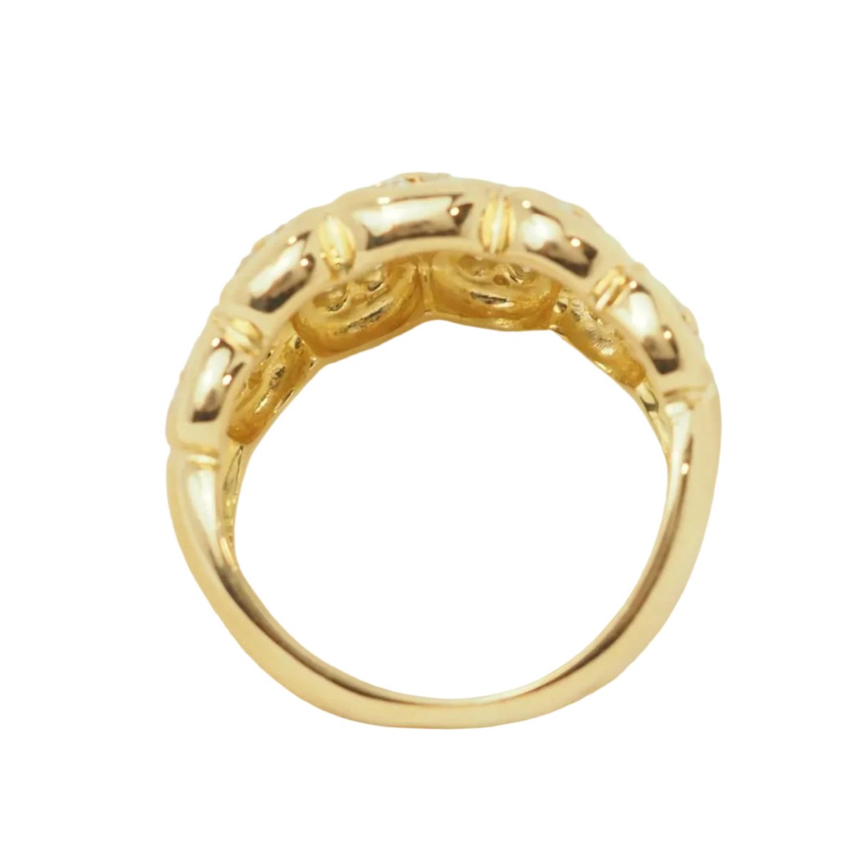 Bague Bandeau en or jaune et diamants - Castafiore