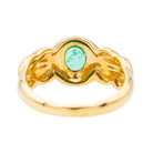 Bague Bandeau en or jaune et émeraude - Castafiore