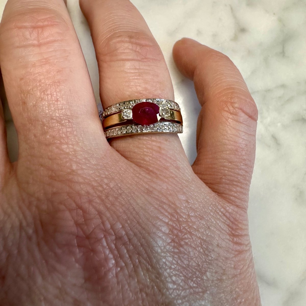 Ring ruby headband
