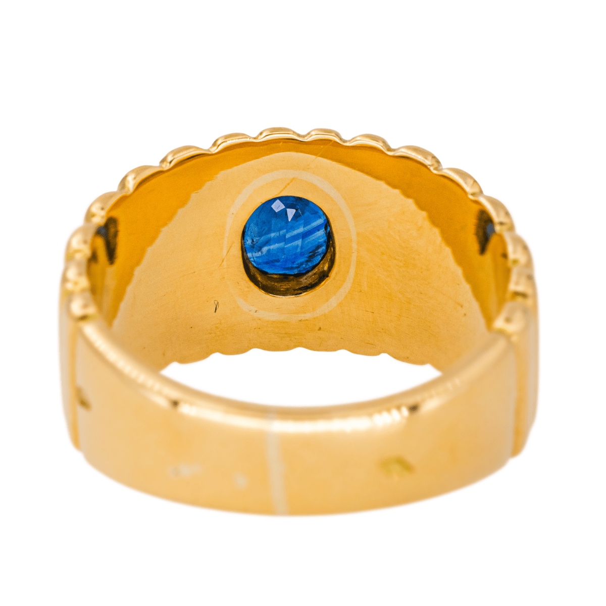 Bague Bandeau en or jaune et saphir - Castafiore