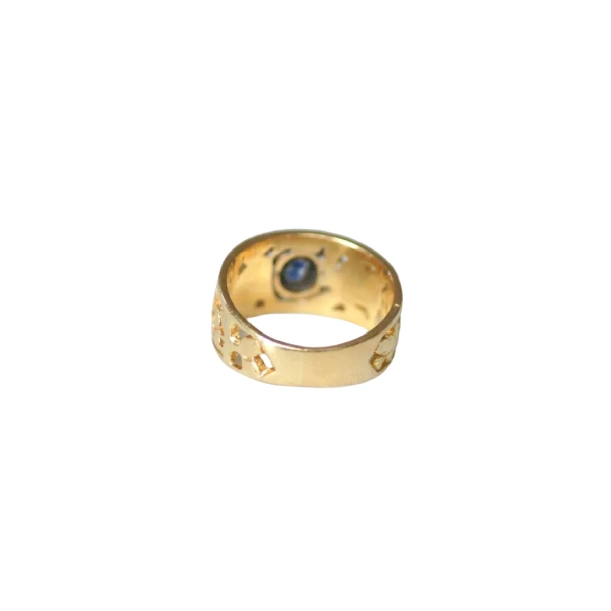 Bague Bandeau en or jaune et saphir - Castafiore