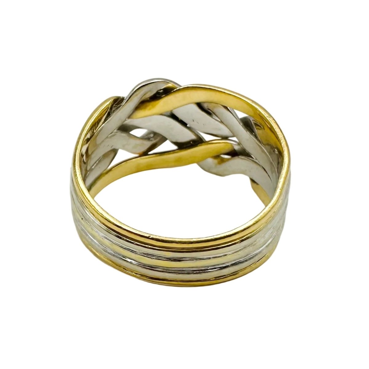 Bague Bandeau en or jaune, or blanc et diamants - Castafiore