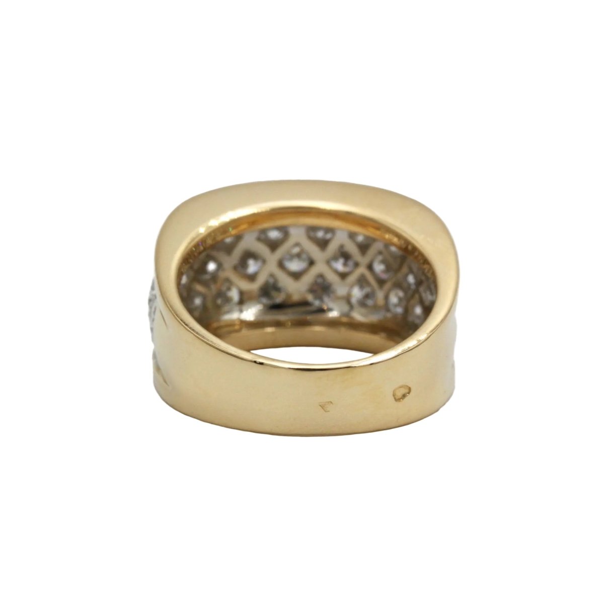 Bague Bandeau en or jaune, or blanc et diamants - Castafiore