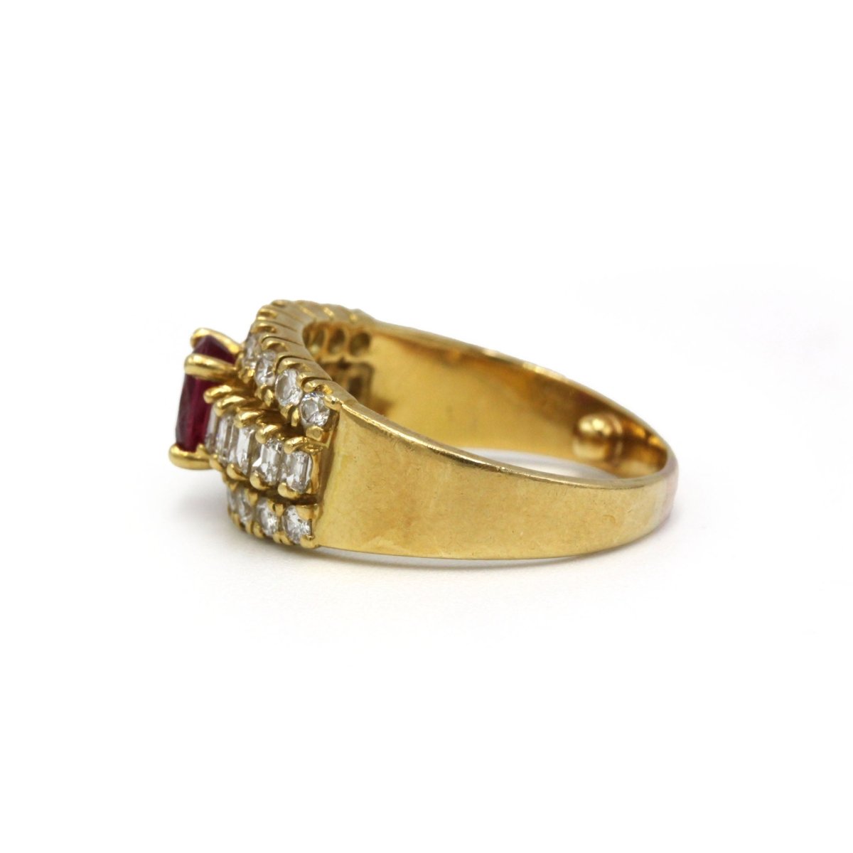 Ring Headband in yellow gold, rubies and diamonds - Castafiore