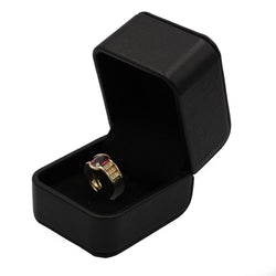 Bague Bandeau en or jaune, tourmaline et diamants - Castafiore