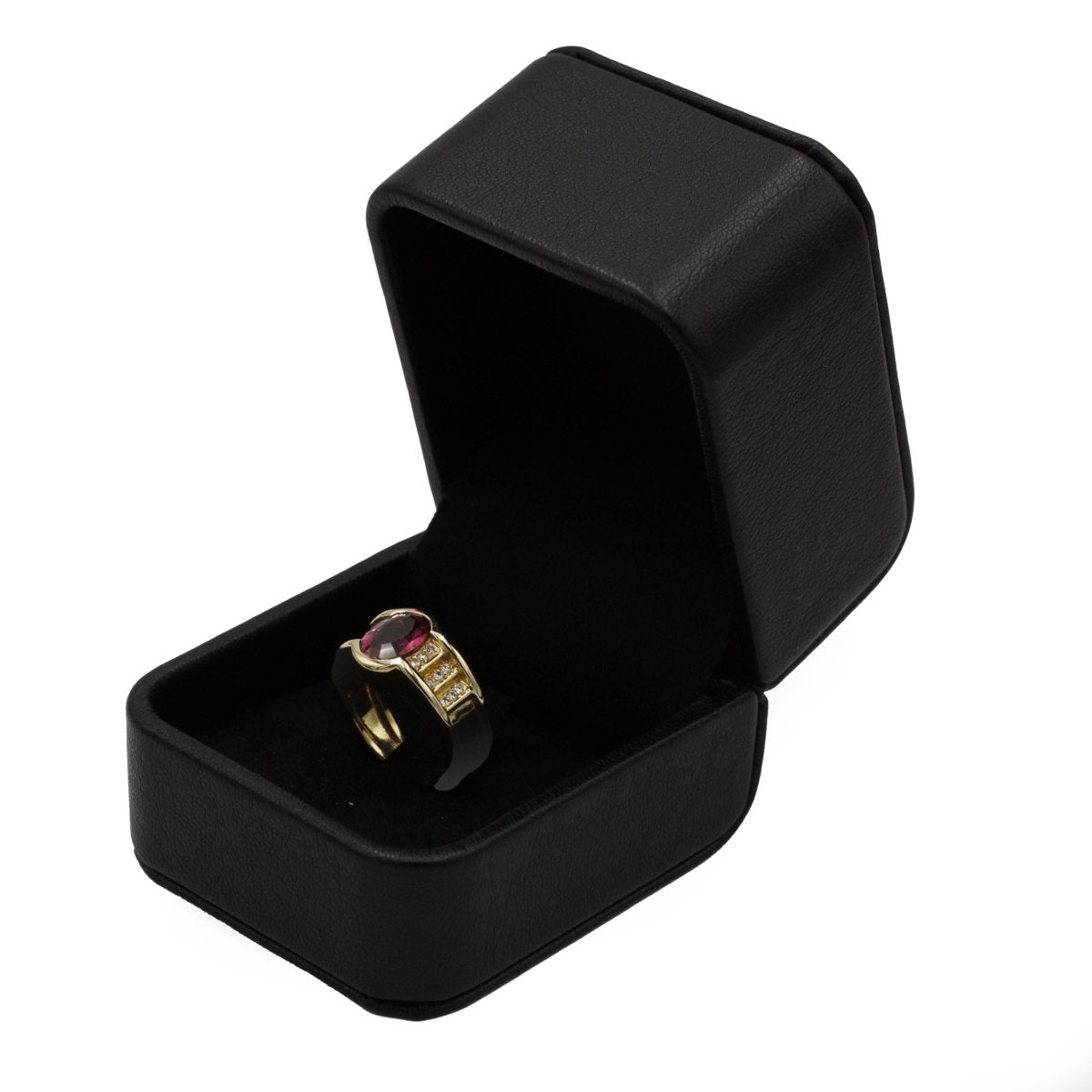 Bague Bandeau en or jaune, tourmaline et diamants - Castafiore