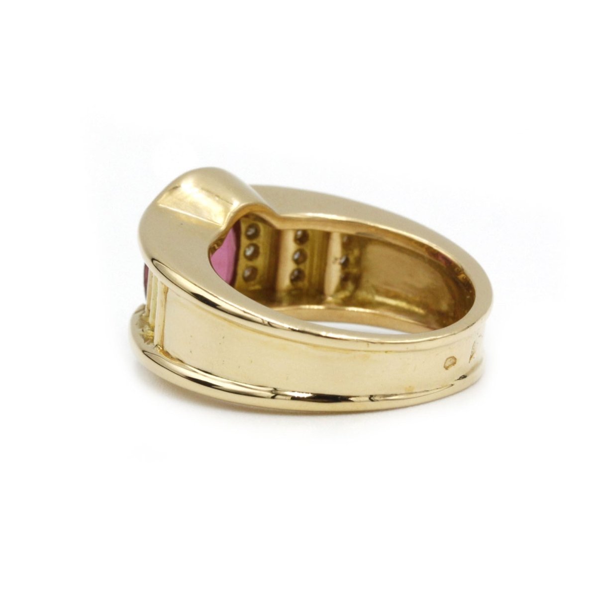 Bague Bandeau en or jaune, tourmaline et diamants - Castafiore