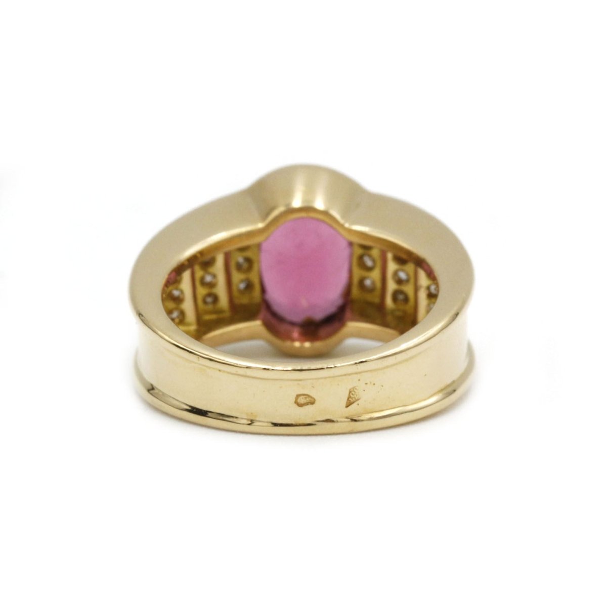 Bague Bandeau en or jaune, tourmaline et diamants - Castafiore