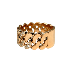 Bague Bandeau en or rose et diamants - Castafiore