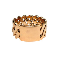 Bague Bandeau en or rose et diamants - Castafiore
