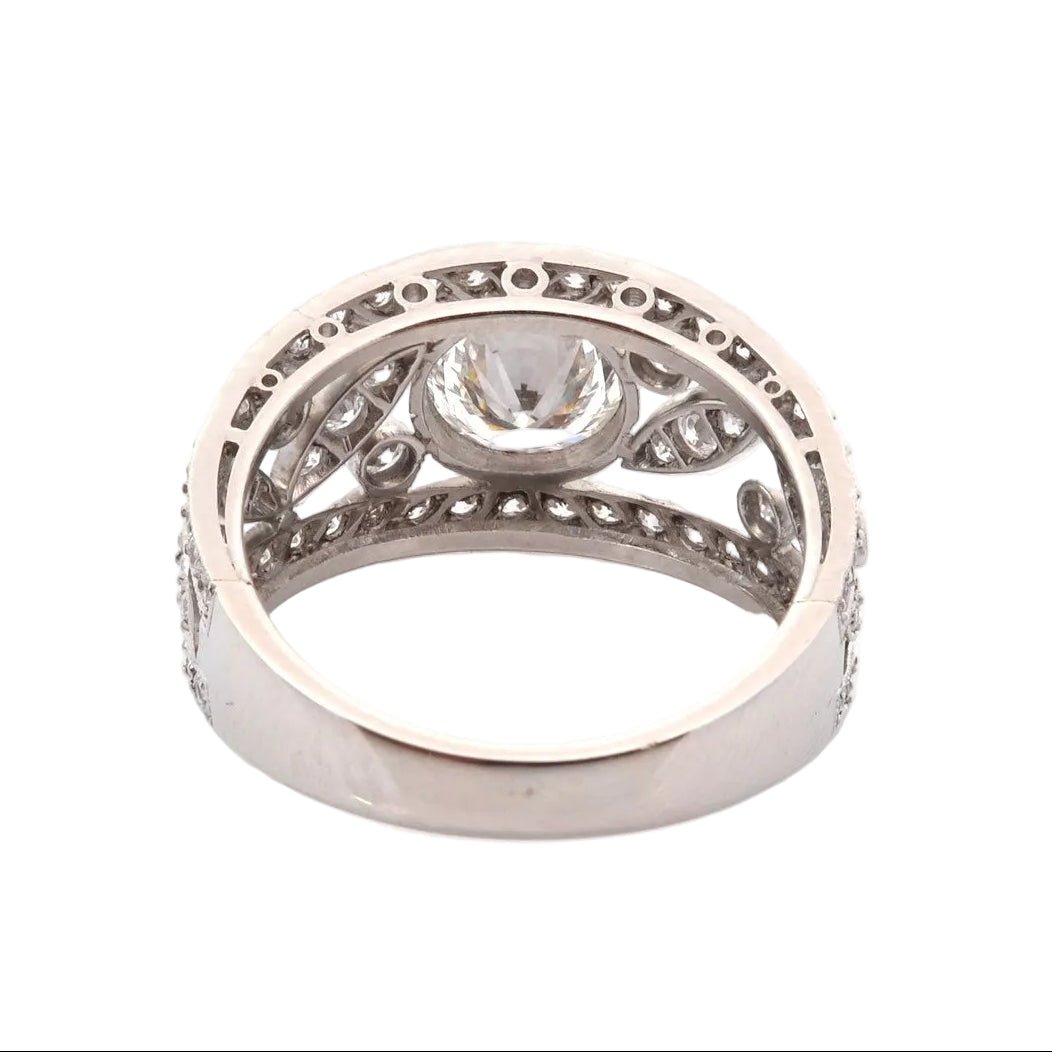 Bague Bandeau en platine et diamants - Castafiore