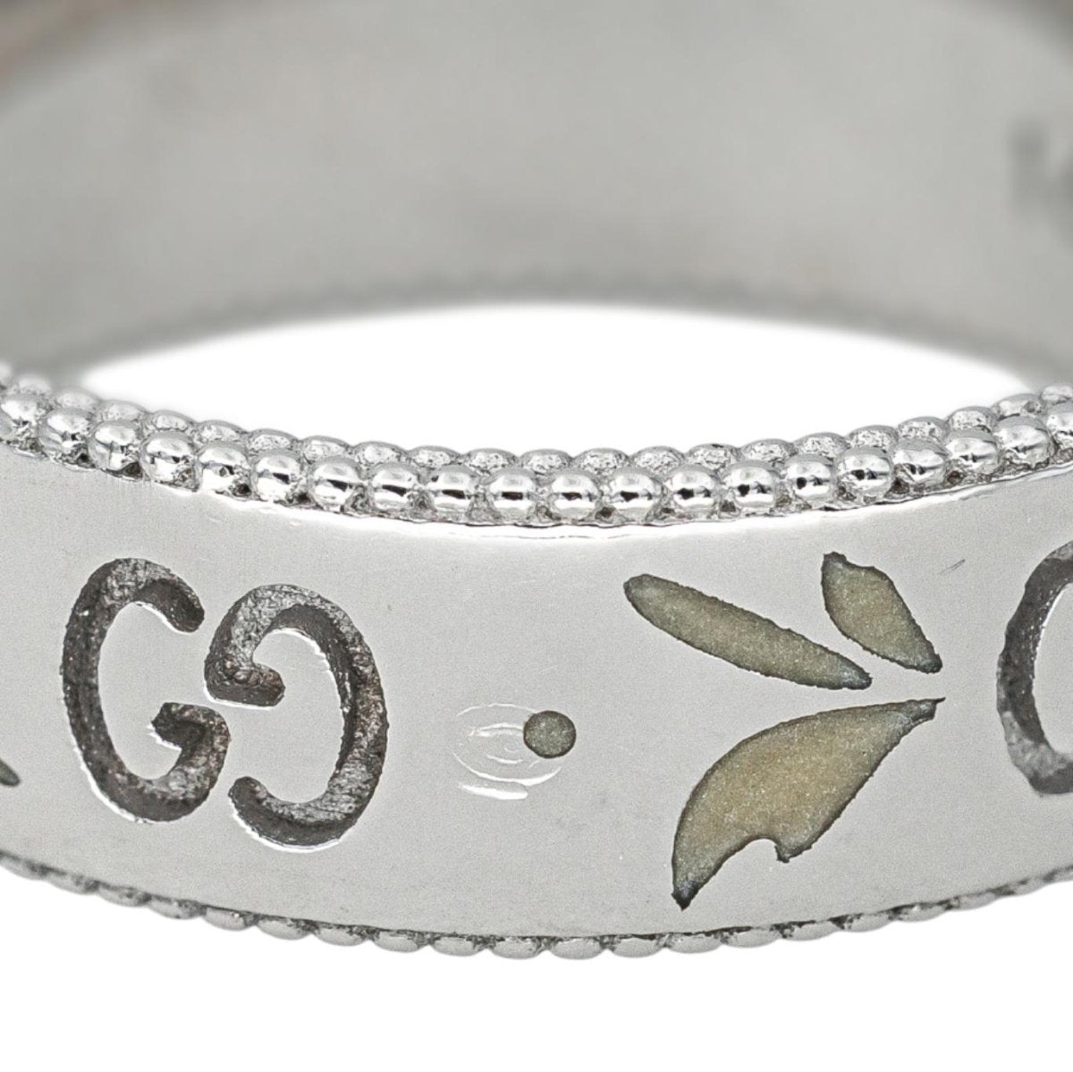 Bague Bandeau GUCCI "Blossom" en or blanc - Castafiore