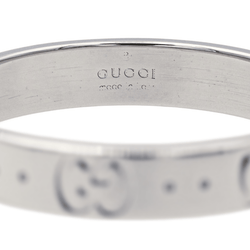 Bague Bandeau GUCCI "Fine Icon" en or blanc - Castafiore