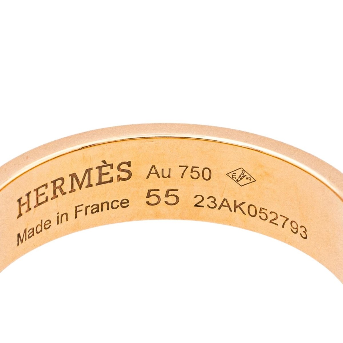 Bague Bandeau HERMÈS "Collier de Chien" en or rose - Castafiore