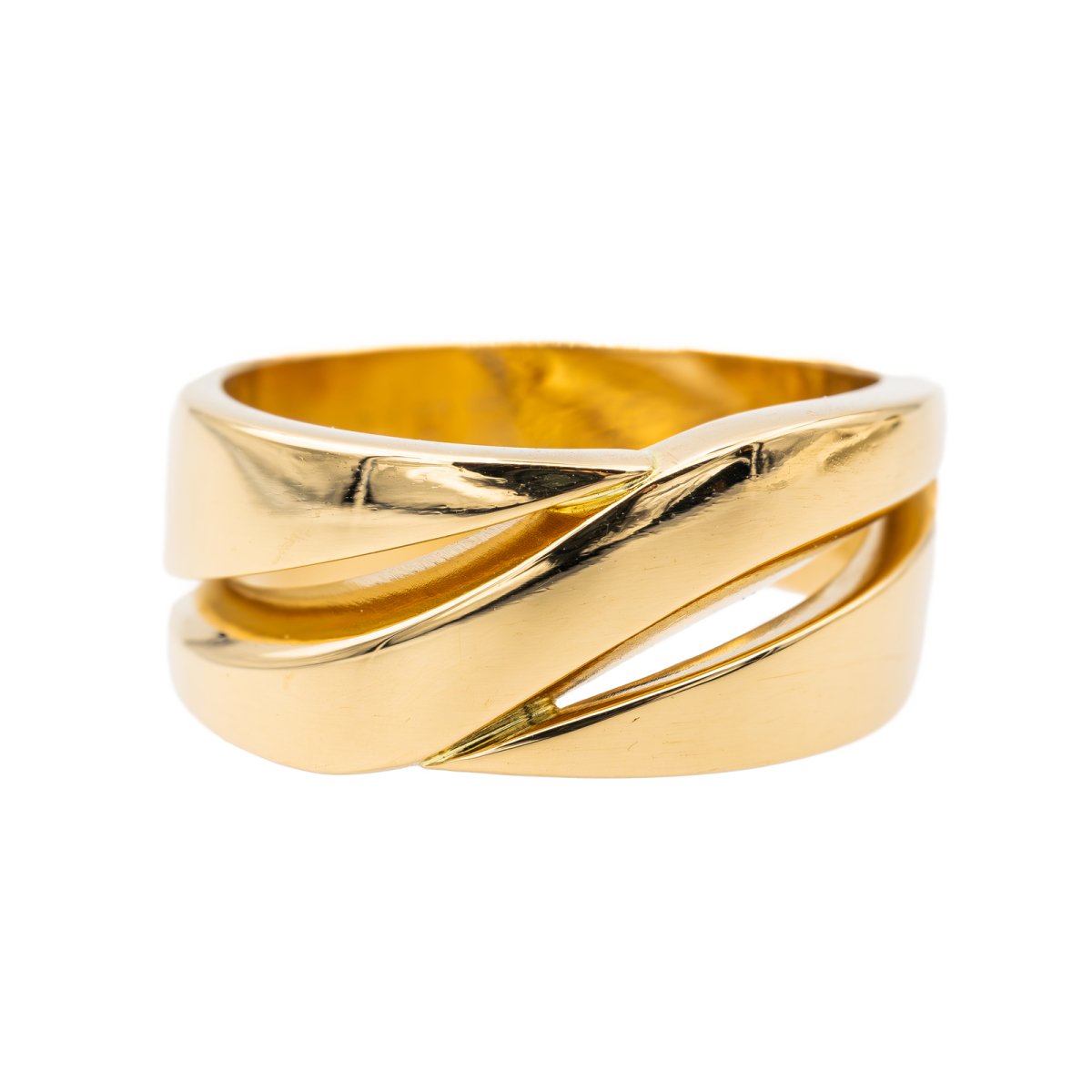 Bague Bandeau HERMÈS en or jaune - Castafiore