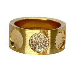 Bague Bandeau LOUIS VUITTON "Empreinte" en or jaune et diamants - Castafiore