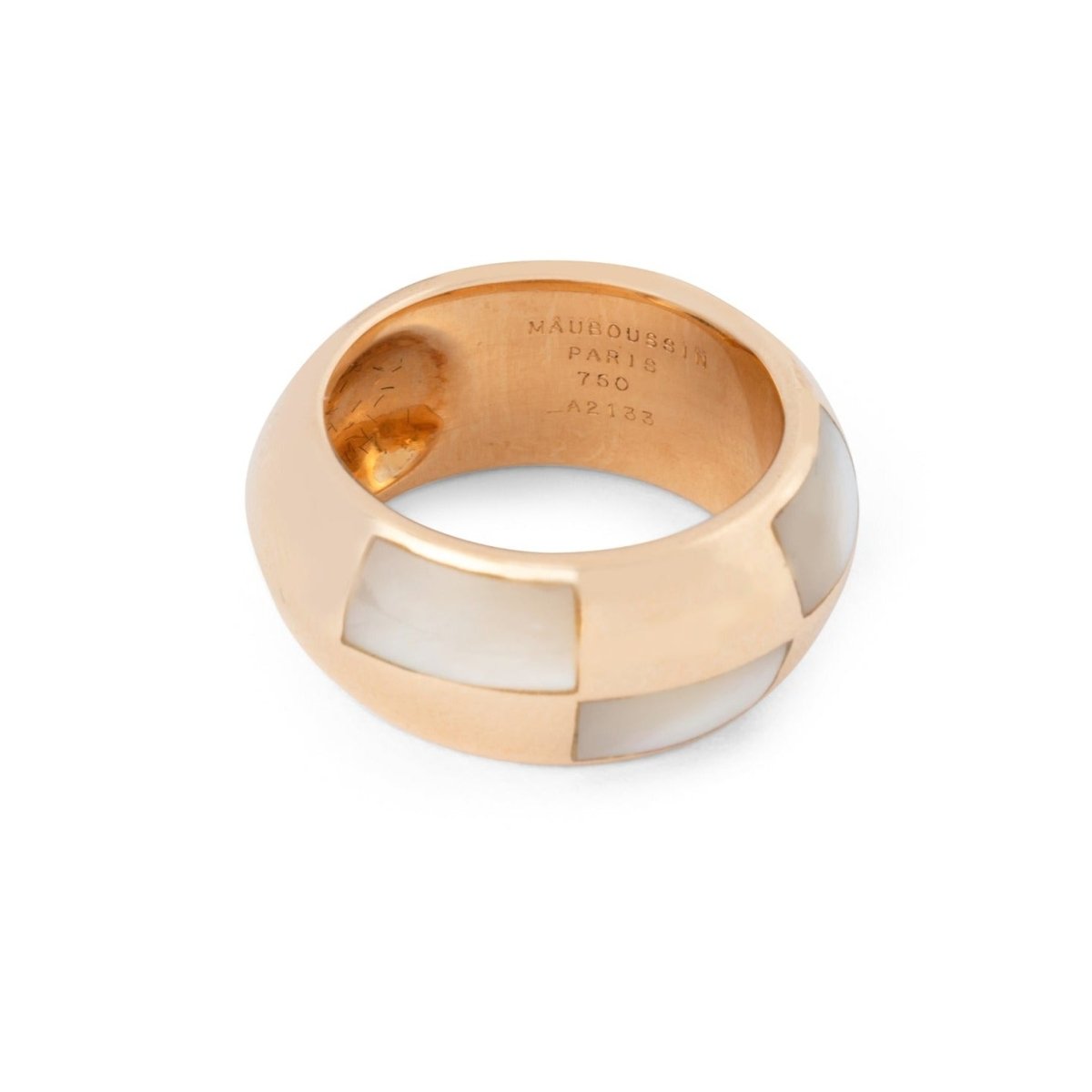 Bague Bandeau MAUBOUSSIN en or jaune et nacre - Castafiore