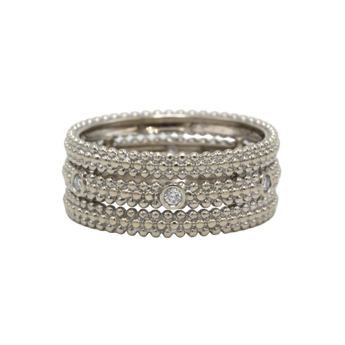 Bague Bandeau MAUBOUSSIN "Le Premier Jour 1" en or blanc et diamants - Castafiore