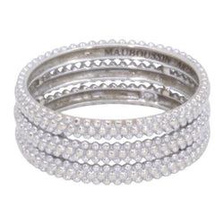 Bague Bandeau MAUBOUSSIN "Le Premier Jour" en or blanc - Castafiore