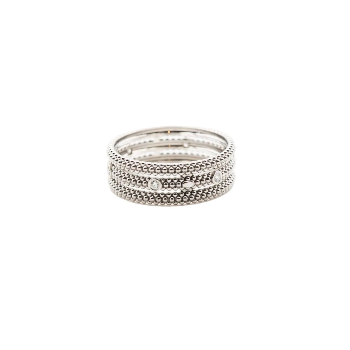 Bague Bandeau MAUBOUSSIN "Le Premier Jour" en or blanc et diamants - Castafiore