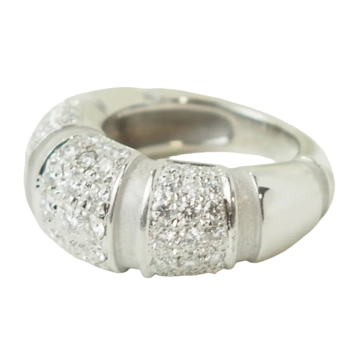 Bague Bandeau MAUBOUSSIN "Nadja" en or blanc et diamants - Castafiore