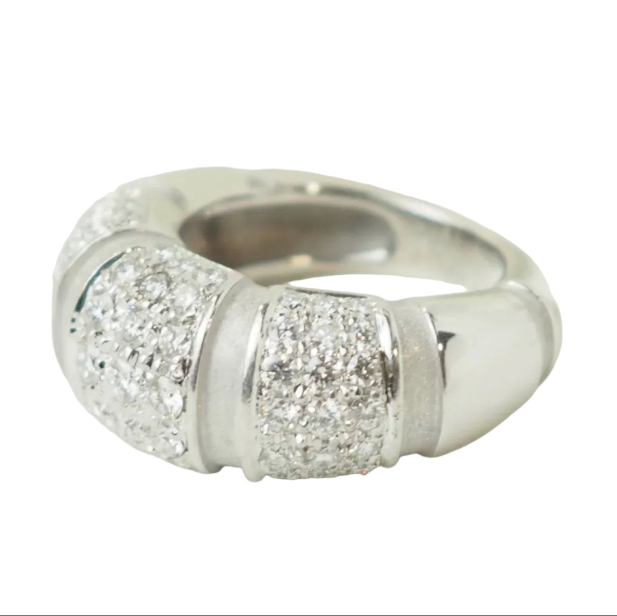 Bague Bandeau MAUBOUSSIN "Nadja" en or blanc et diamants - Castafiore