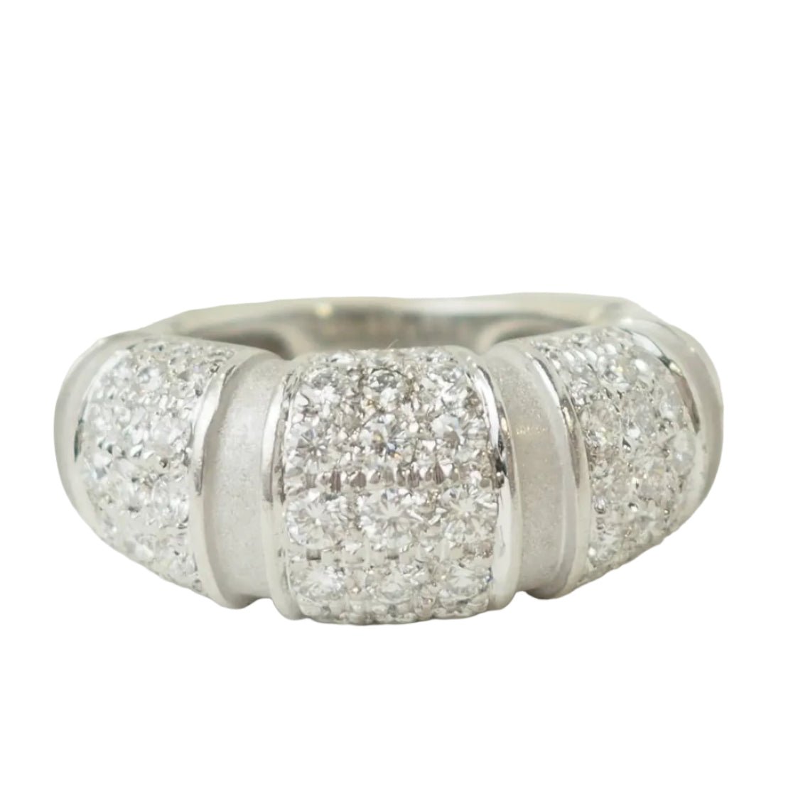 Bague Bandeau MAUBOUSSIN "Nadja" en or blanc et diamants - Castafiore