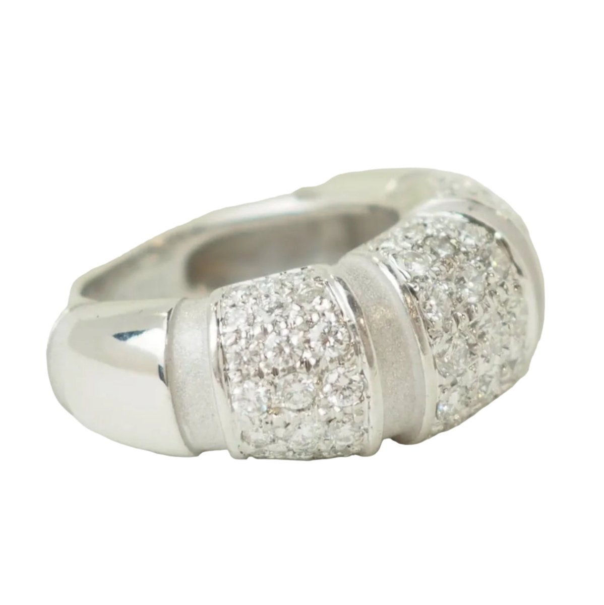 Bague Bandeau MAUBOUSSIN "Nadja" en or blanc et diamants - Castafiore