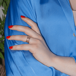 Bague Bandeau MAUBOUSSIN "Une Galerie Rue de Seine" en or jaune - Castafiore