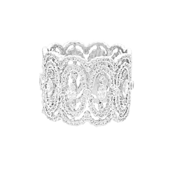 Bague Bandeau MESSIKA "Arabesque" en or blanc et diamants - Castafiore