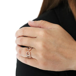 Bague Bandeau MESSIKA "Move 10th" en or rose et diamants - Castafiore