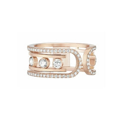 Bague Bandeau MESSIKA "Move 10th" en or rose et diamants - Castafiore