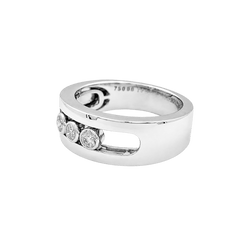Bague Bandeau MESSIKA "Move Joaillerie" en or blanc et diamants - Castafiore