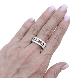 Bague Bandeau MESSIKA "Move Joaillerie" en or blanc et diamants - Castafiore