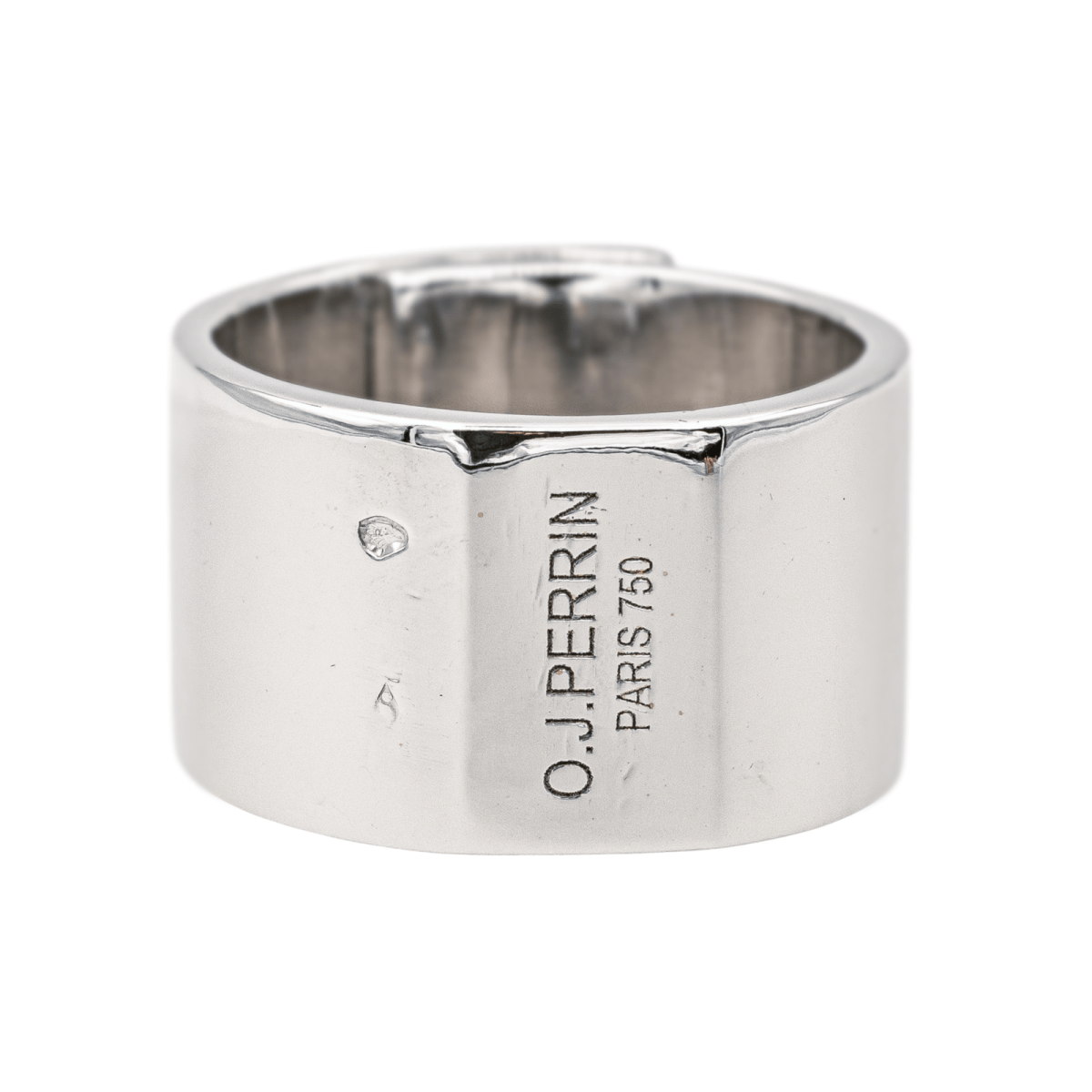 Bague Bandeau O.J. Perrin "Légende" en or blanc - Castafiore