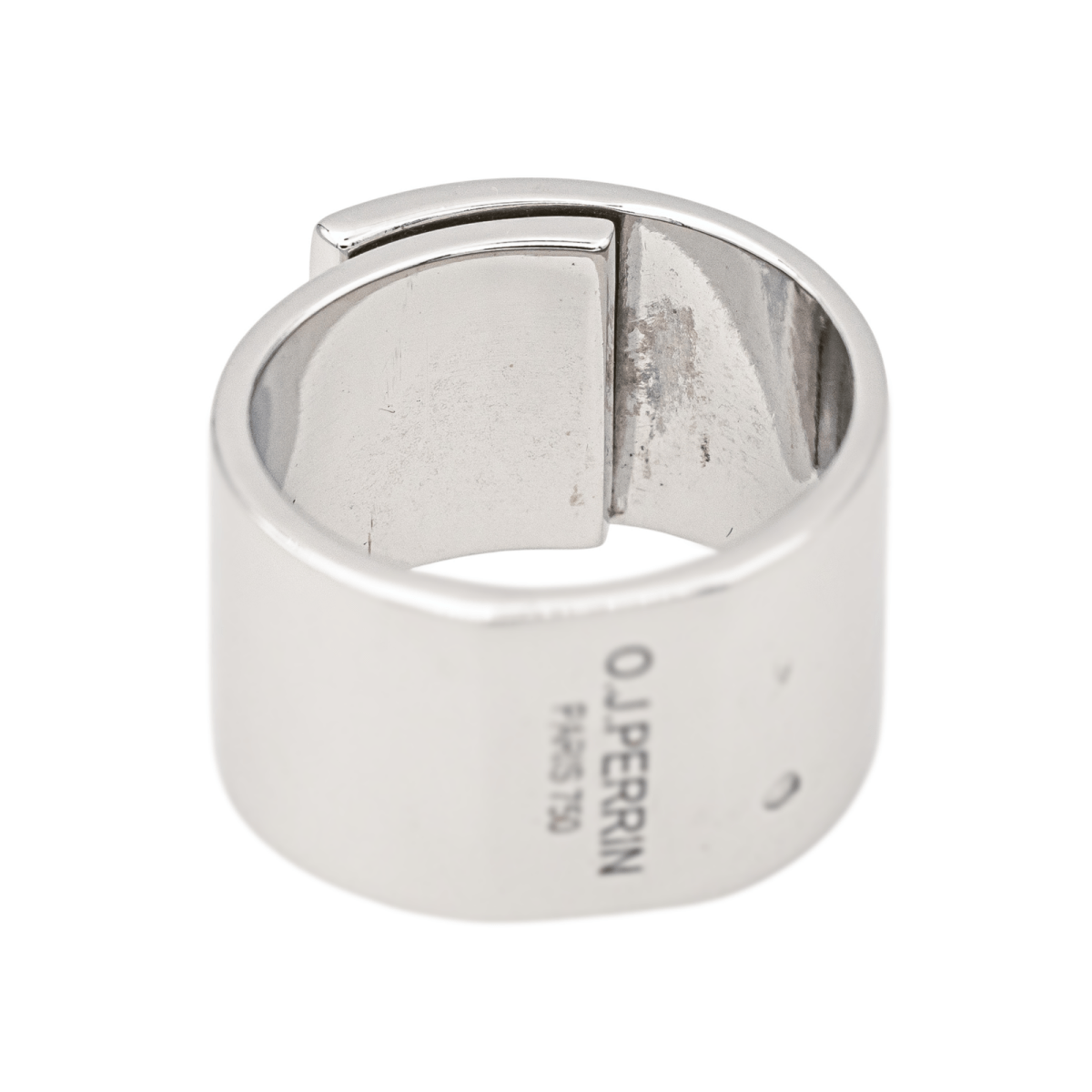 Bague Bandeau O.J. Perrin "Légende" en or blanc - Castafiore