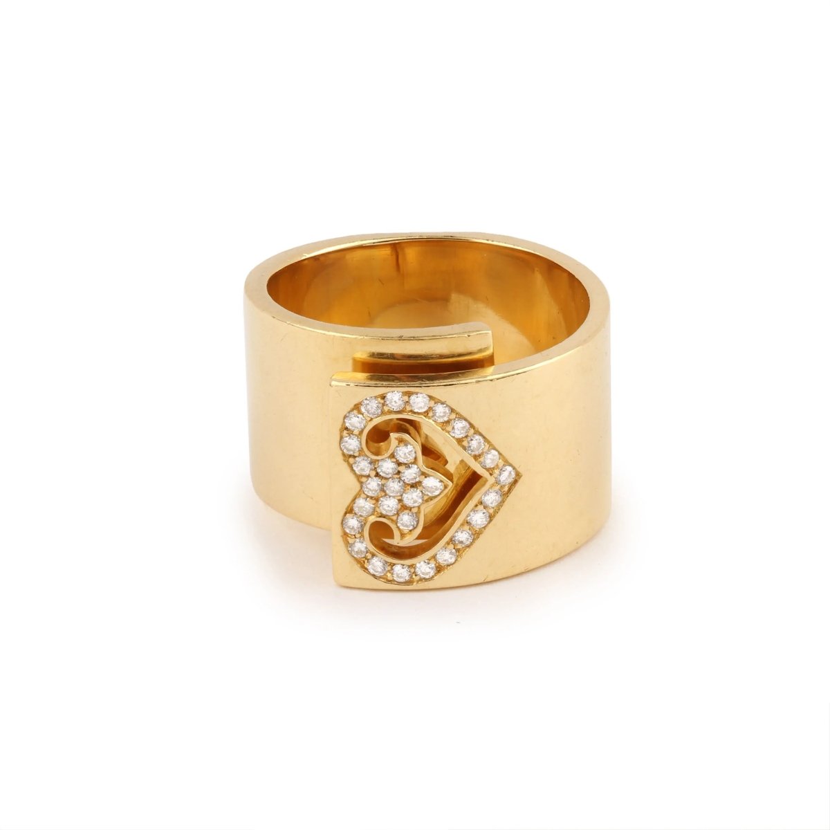 Bague Bandeau O.J. PERRIN "Légendes" en or jaune et diamants - Castafiore