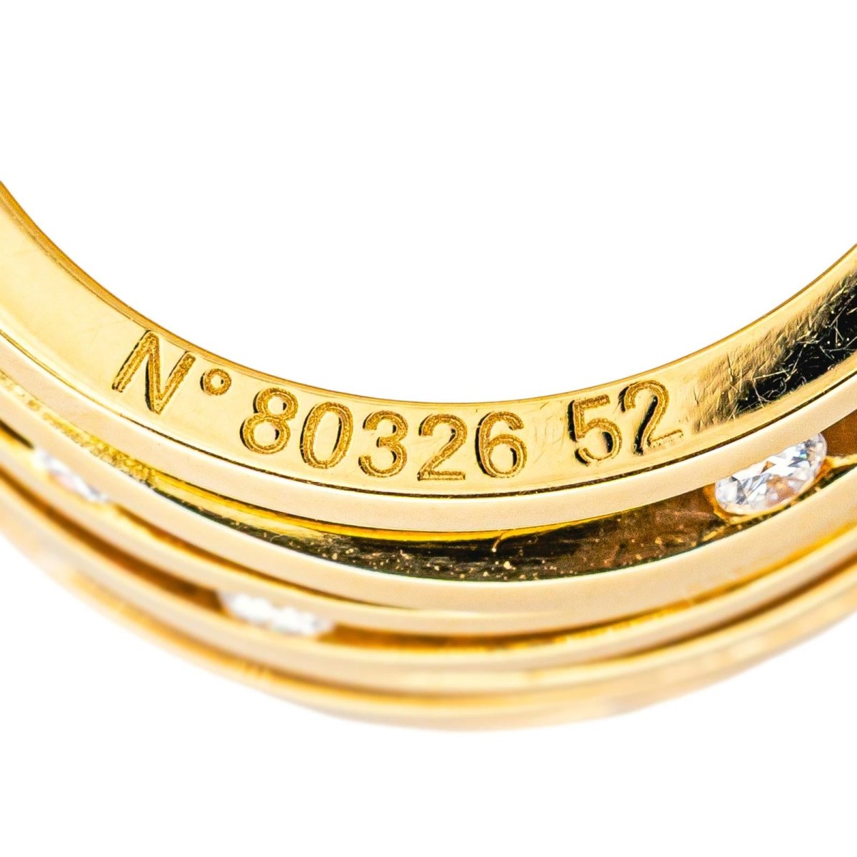 Bague Bandeau OMEGA "Ladymatic" en or jaune et diamants - Castafiore