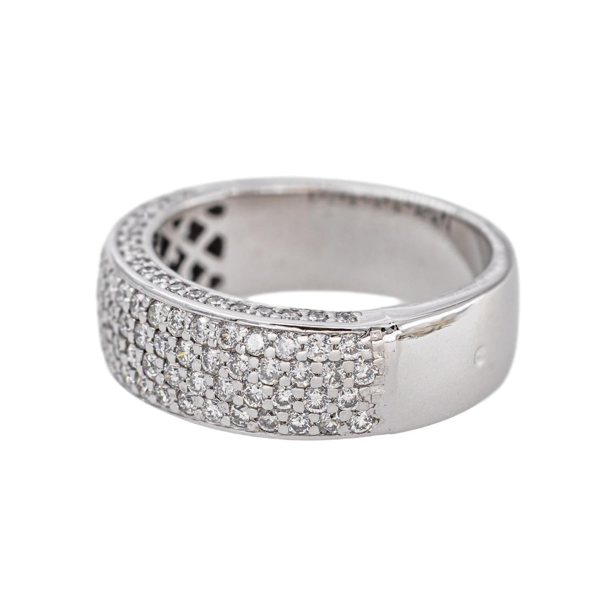 Bague Bandeau Or blanc Diamant - Castafiore