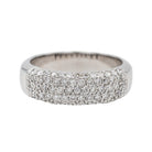 Bague Bandeau Or Blanc Diamant - Castafiore